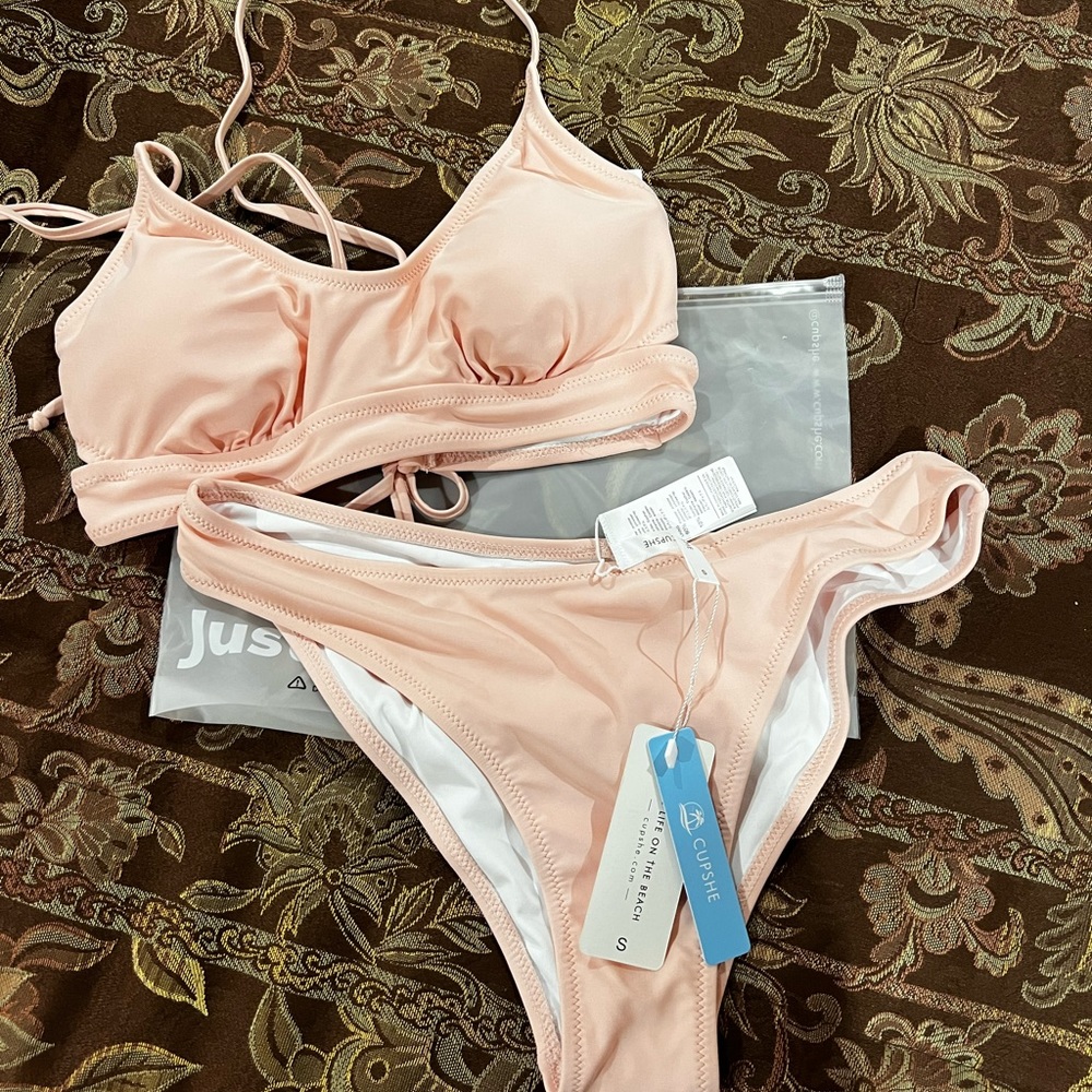 Pale pink, brand new, small, bikini from cupshe.